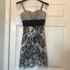White House Black Market 90s Printed Cocktail Dress